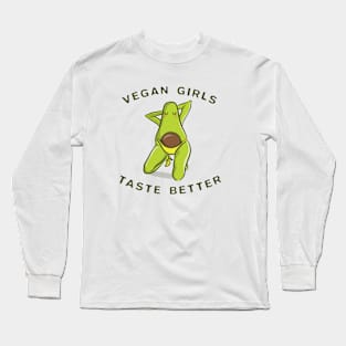 Vegan T-Shirt / Funny Vegan T-Shirt / Avocado Vegan / Kinky Vegan / Cute Vegan Long Sleeve T-Shirt